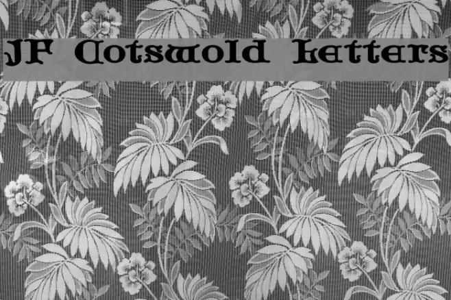 JF Cotswold Letters Font examples