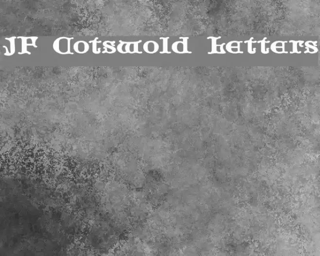 JF Cotswold Letters Font examples