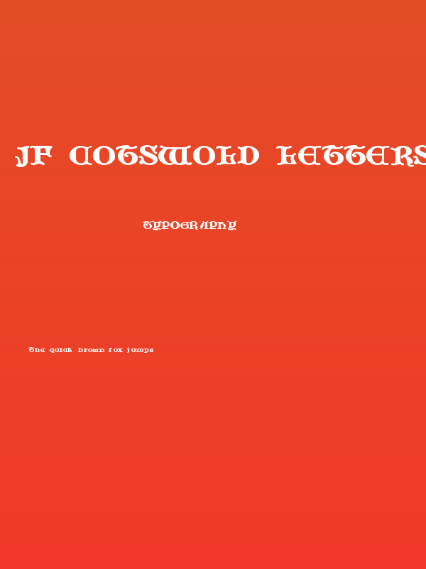 JF Cotswold Letters Poster