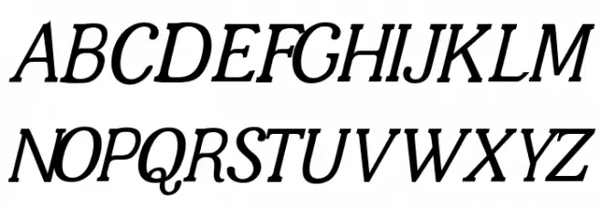 JF Shill Italic 字体 大写