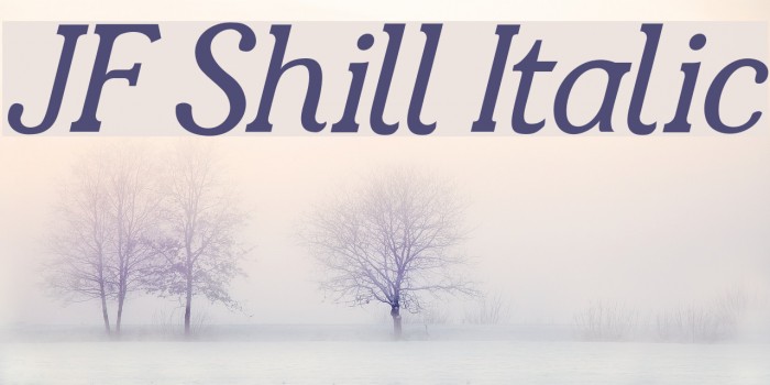 JF Shill Italic Font examples