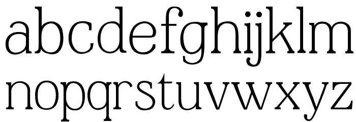 JF Shill Light Book Font LOWERCASE