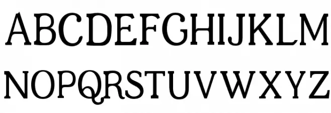 JF Shill Regular Шрифта ВЕРХНИЙ