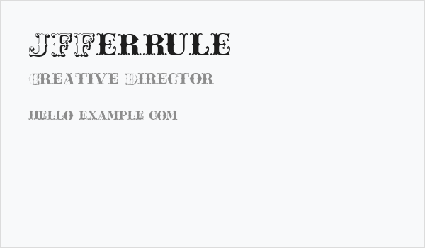 JFFerrule Business Card