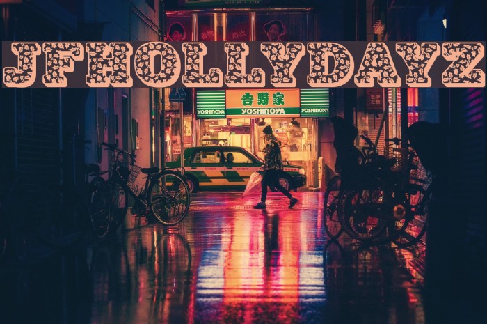 JFHollyDayz Font examples