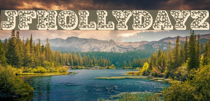 JFHollyDayz Font examples