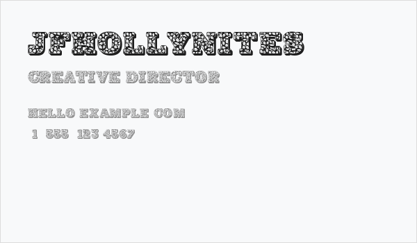 JFHollyNites Business Card