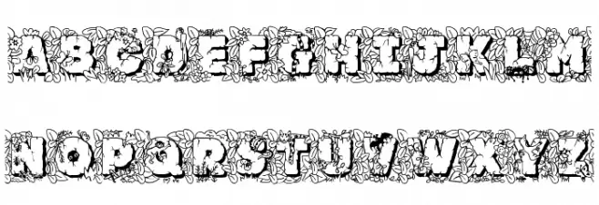 JFJungleRock Font UPPERCASE