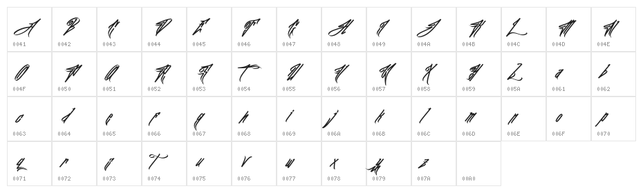 JFK Wall Hunter Demo Juan Jeje JFK Font Character Map
