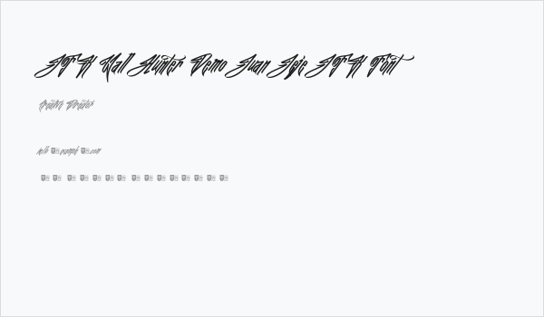 JFK Wall Hunter Demo Juan Jeje JFK Font Business Card