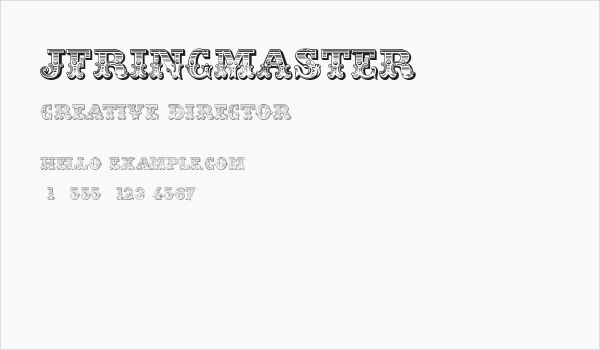JFRingmaster Business Card