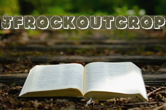 JFRockOutcrop Font examples