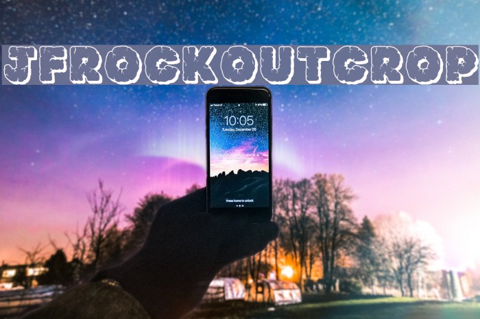 JFRockOutcrop Font examples
