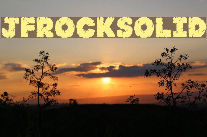 JFRockSolid Font examples