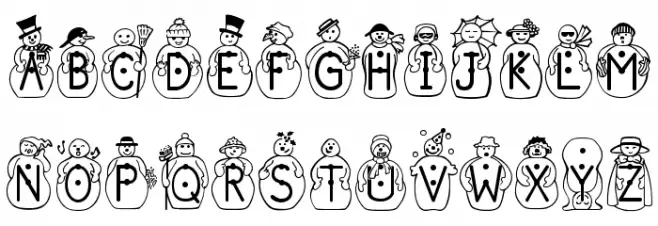 JFSnowbiz Caratteri MINUSCOLO