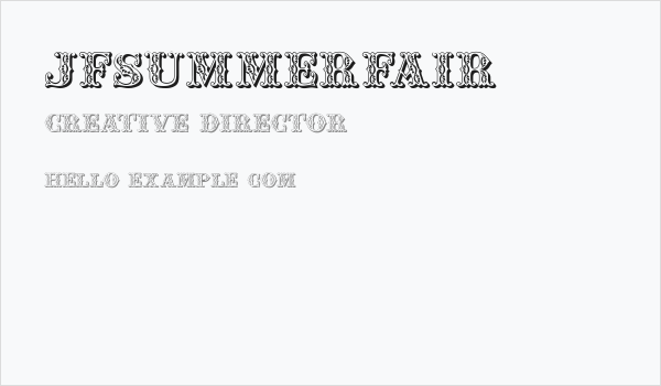 JFSummerFair Business Card