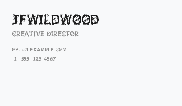 JFWildWood Business Card