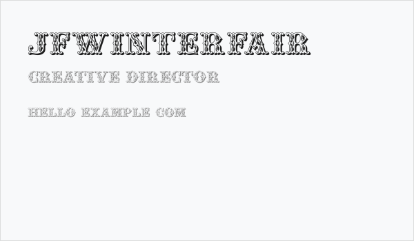 JFWinterFair Business Card