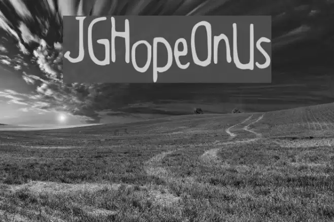 JGHopeOnUs Font examples
