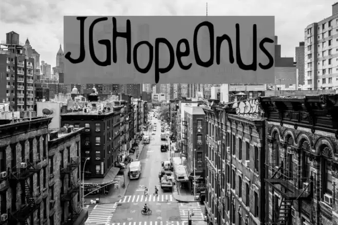 JGHopeOnUs Font examples