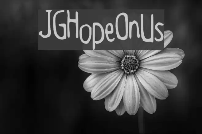JGHopeOnUs Font examples