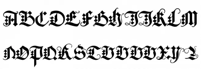 JGJ Dürer Gothic Font Litere mari