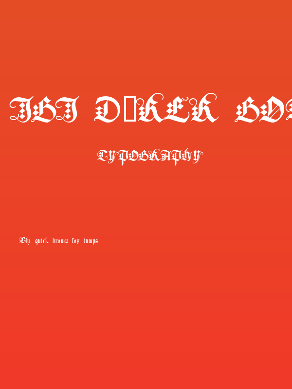 JGJ Dürer Gothic Poster