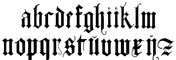 JGJ Dürer Gothic Font LOWERCASE