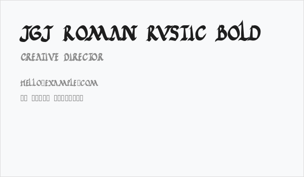 JGJ Roman Rustic Bold Business Card