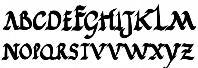 JGJ Roman Rustic Bold Schriftart Kleinbuchstaben