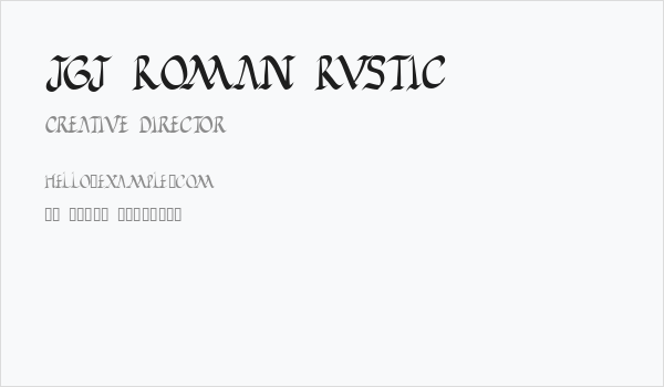 JGJ Roman Rustic Business Card