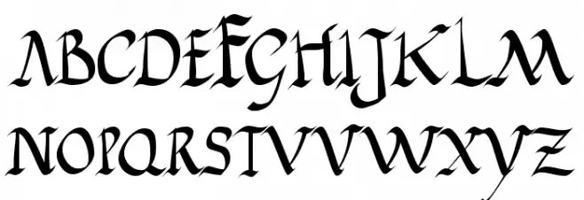 JGJ Roman Rustic خط أحرف صغيرة