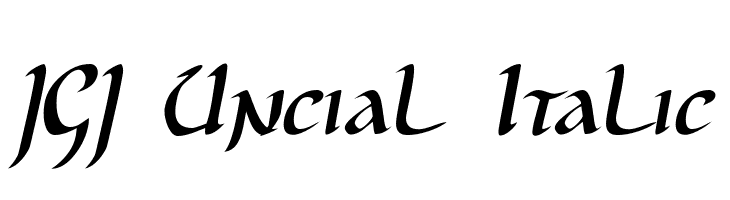 JGJ Uncial Italic Caratteri