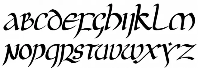 JGJ Uncial Italic フォント 大文字