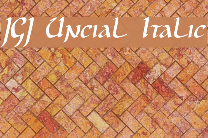 JGJ Uncial Italic Font examples