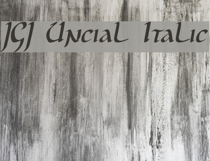 JGJ Uncial Italic Font examples