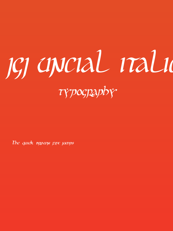 JGJ Uncial Italic Poster