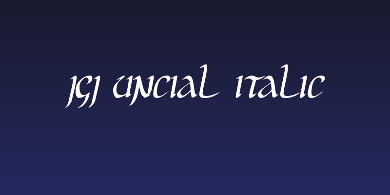 JGJ Uncial Italic Social Header