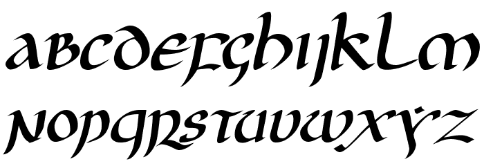 JGJ Uncial Italic Font LOWERCASE