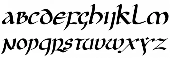 JGJ Uncial Italic Fuentes MINÚSCULAS