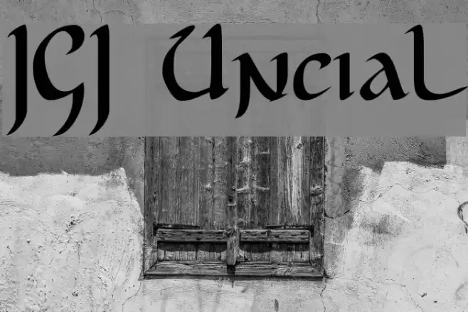JGJ Uncial Caratteri examples