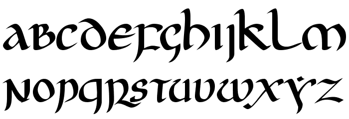 JGJ Uncial Font LOWERCASE
