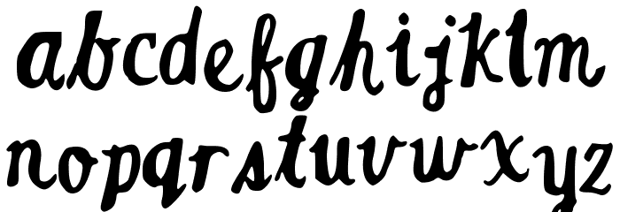 JGScriptOn Font LOWERCASE