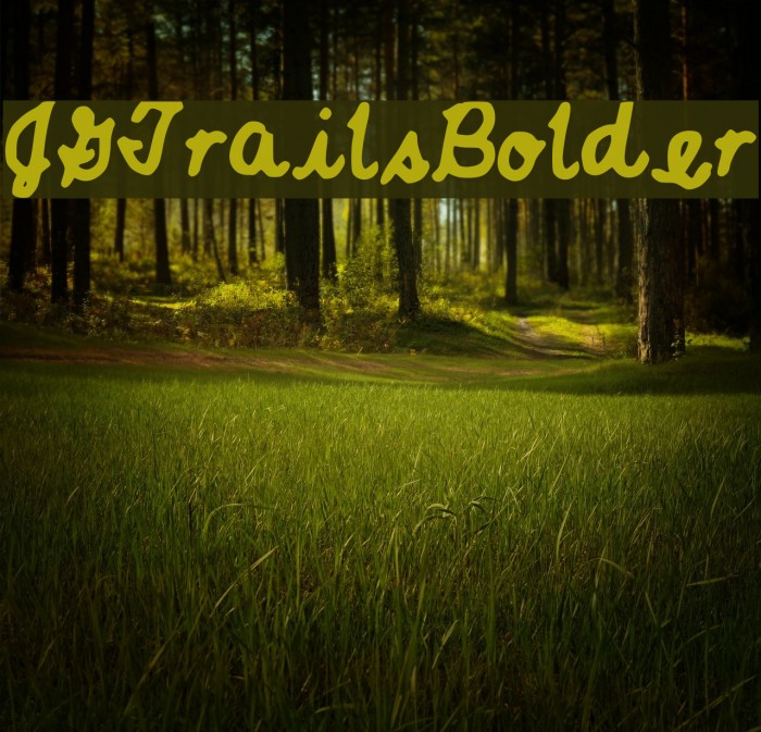 JGTrailsBolder Font examples