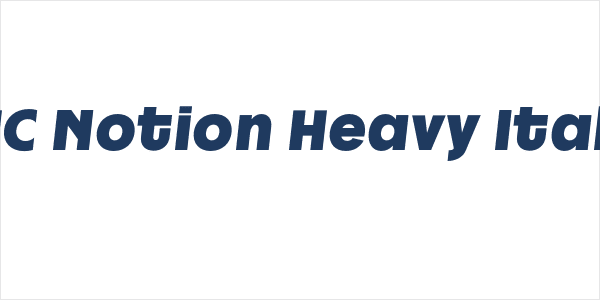 JHC Notion Heavy Italic Logo