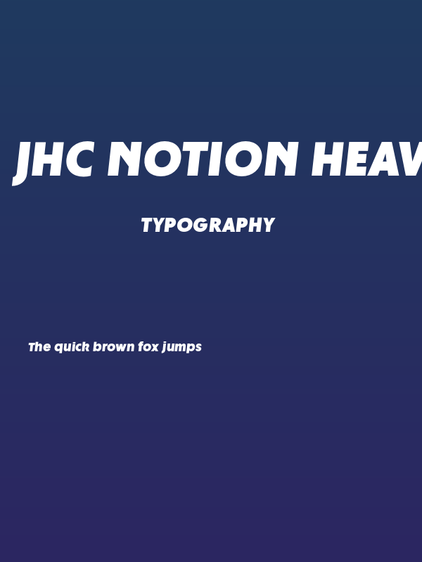 JHC Notion Heavy Italic Poster