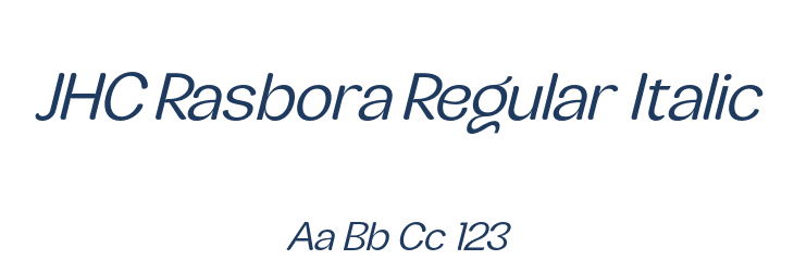 JHC Rasbora Regular Italic Font Preview
