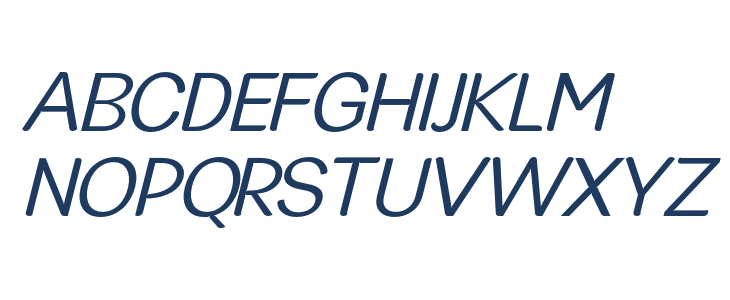 JHC Rasbora Regular Italic Uppercase
