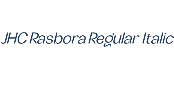 JHC Rasbora Regular Italic Logo