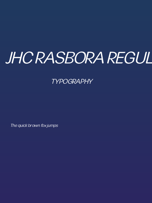 JHC Rasbora Regular Italic Poster